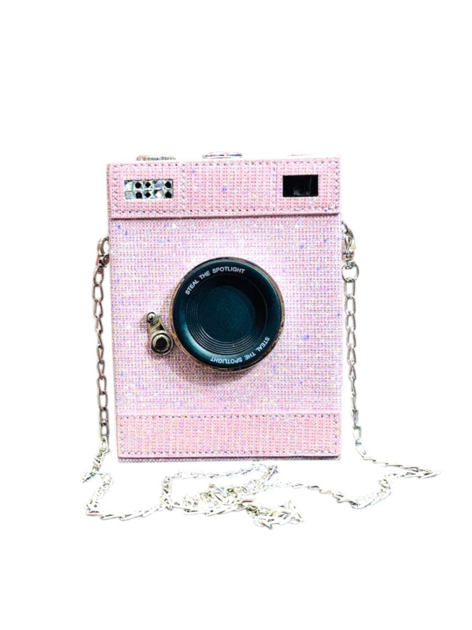 Big pink influncer camera hand bag