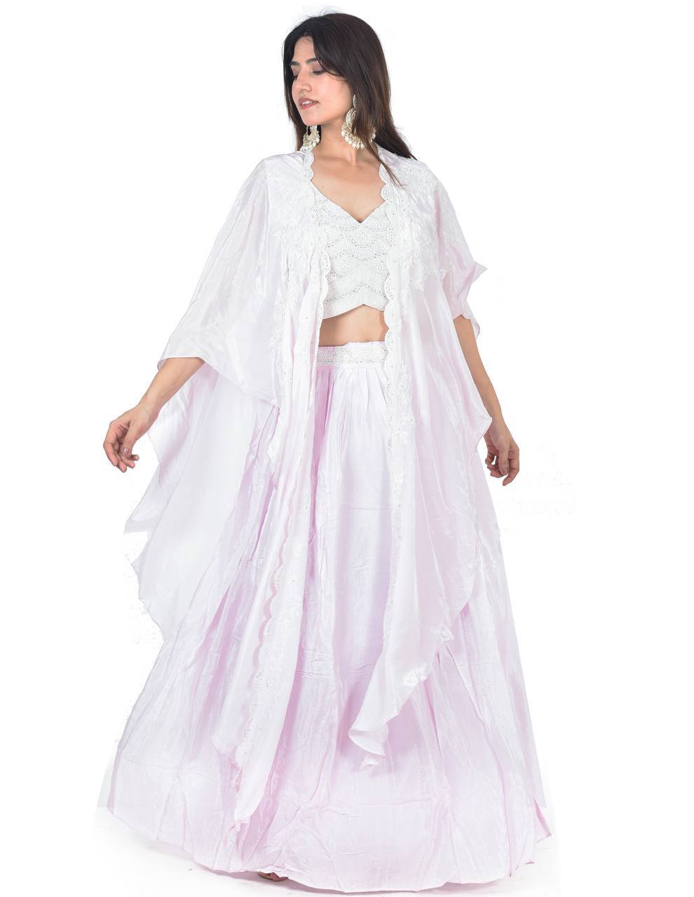 Jaanashi lavender-pink suit