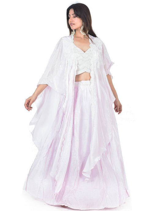 Jaanashi lavender-pink suit