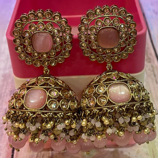 PINK RAJIYA JHUMKA