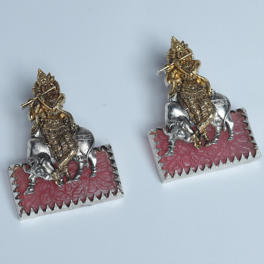 NANDGOPALA MAROON EARRING