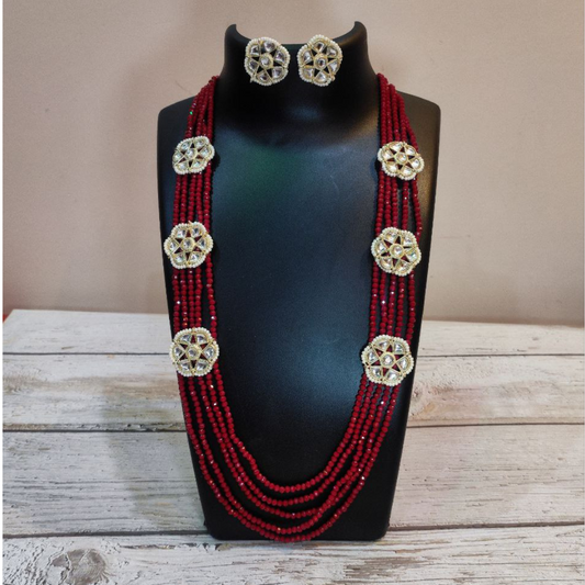 BADE-MIYAN MAROON NECKLACE