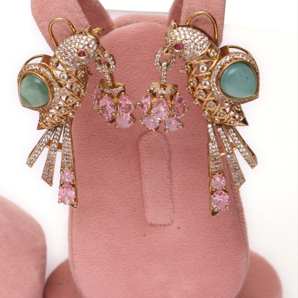 Pink Vantara chiraya jewellery set