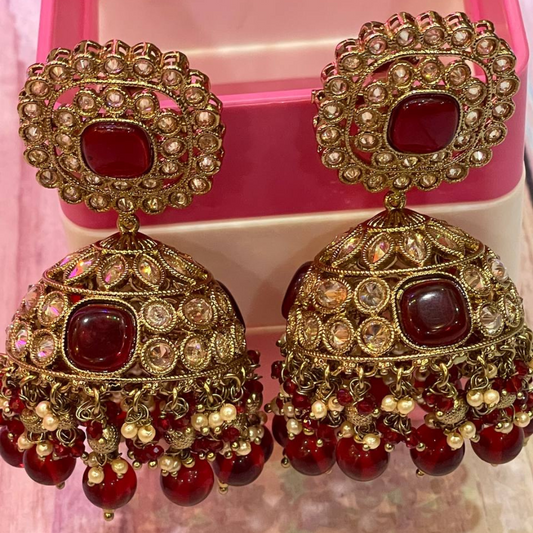 RED RAJIYA JHUMKA