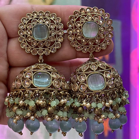 MINT GREEN RAJIYA JHUMKA