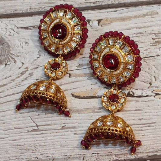SHAHII-HUSAN RED EARRING
