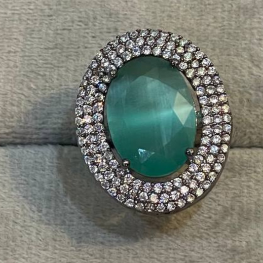 MOON TURQUOISE(V) RING