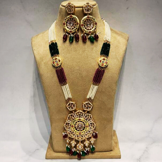 DEEKSHITA RED-GREEN NECKLACE