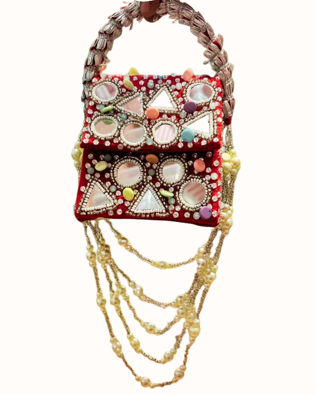 Red Jaanashi mirror bag