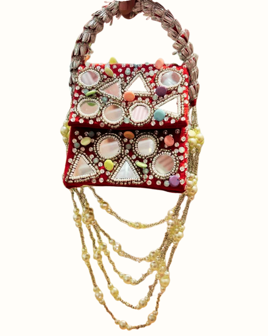 Red Jaanashi mirror bag