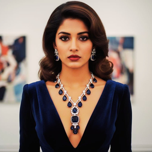 Blue Nea-wow jewellery set