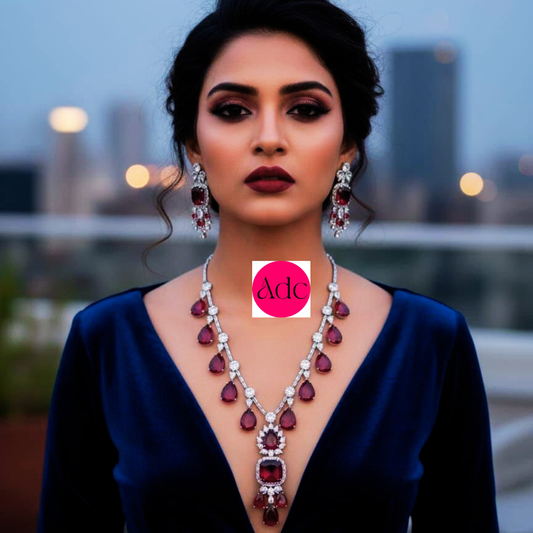 Red Nea-wow jewellery set