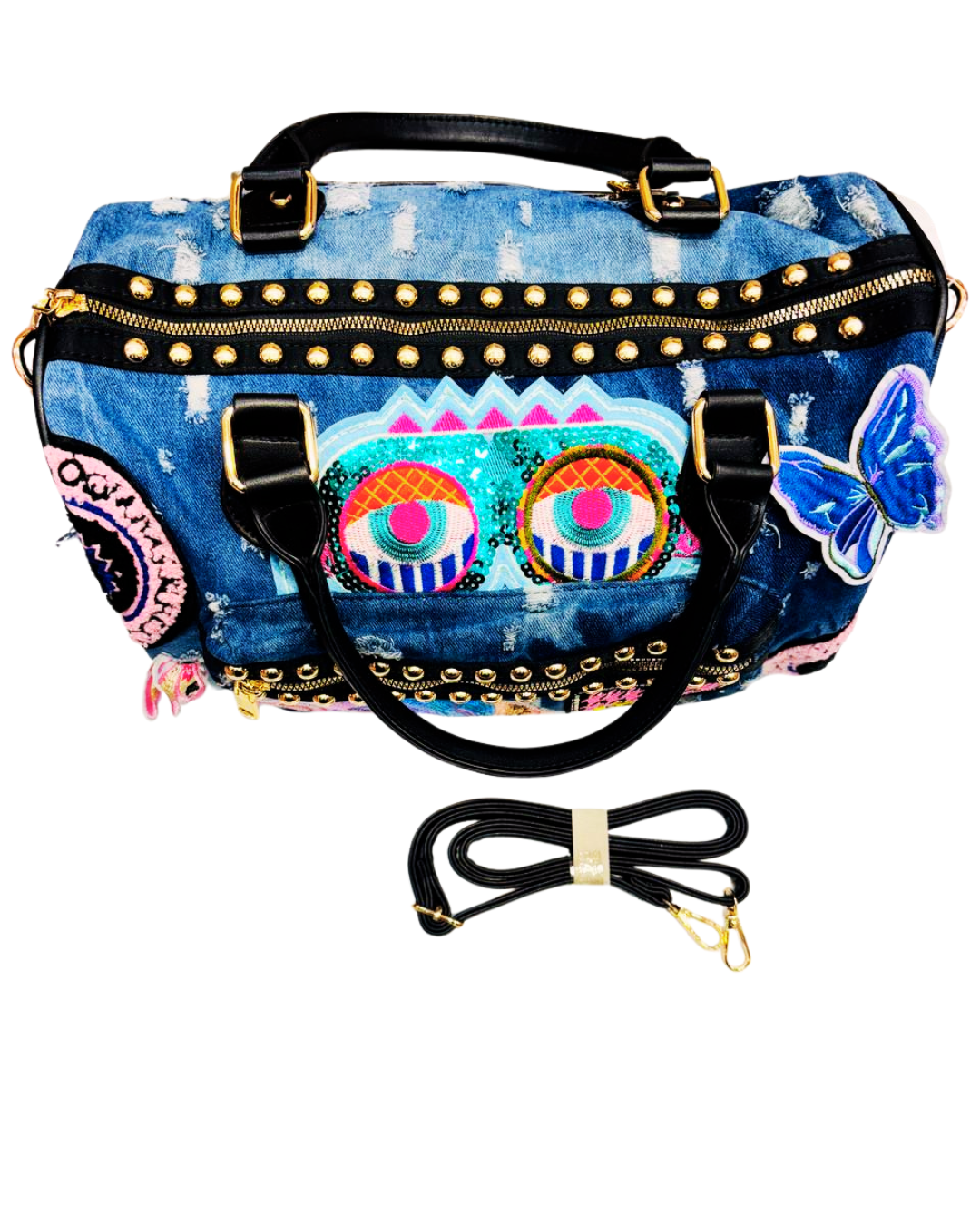 Denim Korean love bags