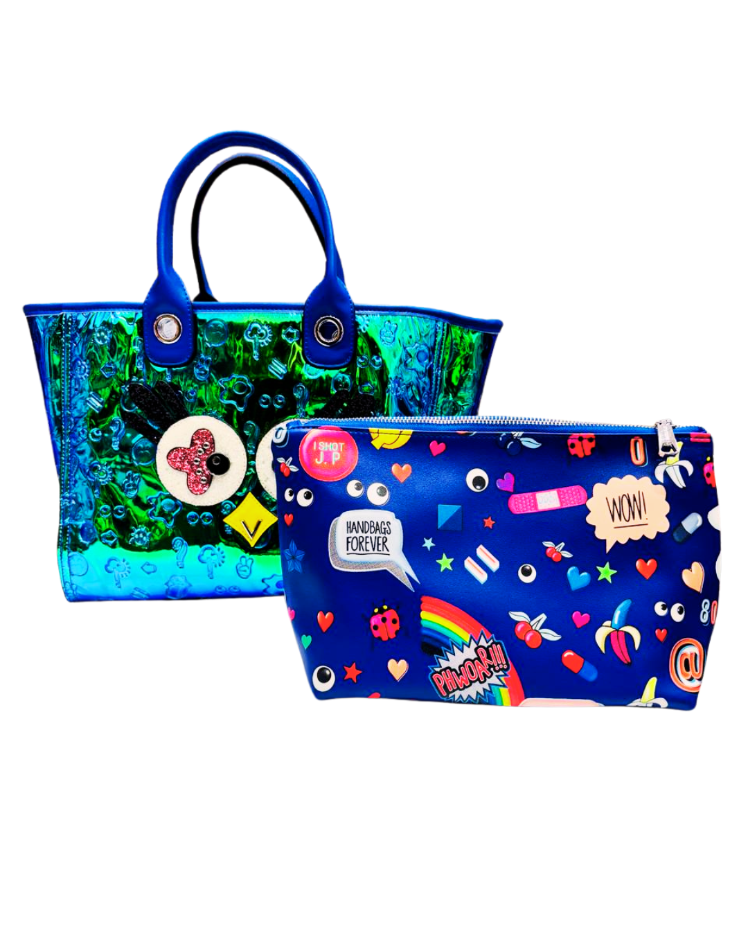 Blue Korean love bags