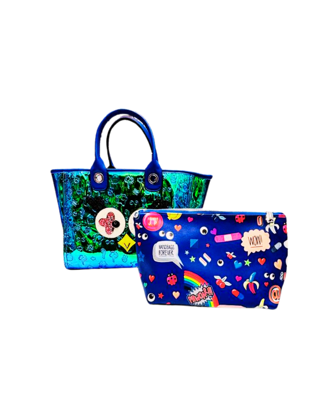 Blue Korean love bags