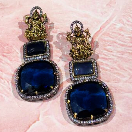 MAHALAXMI BLUE EARRING