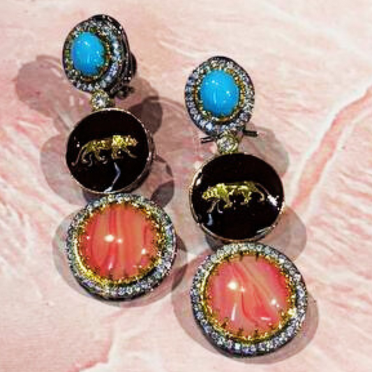 MOHE TURQUOISE-CO EARRINGS