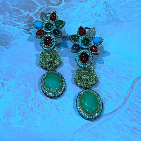 GULSHERA RED-MULTY EARRING