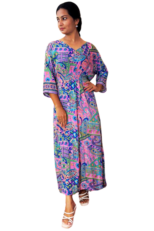 NAZAM PINK-LAVANDER MAXI DRESS