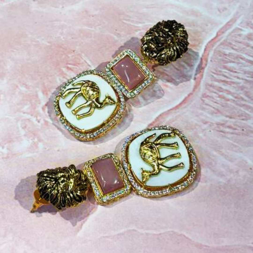 CAMEEKA PINK EARRINGS