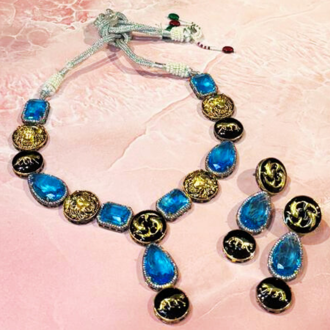 RATNA AQUA NECKLACE