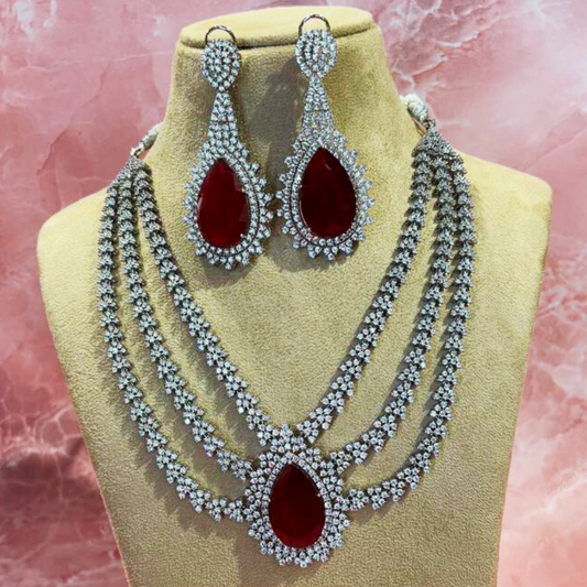 NOORJAHAAN  RED JEWELLERY SET