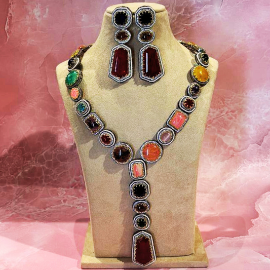 SMOKY-STONE RED NECKLACE