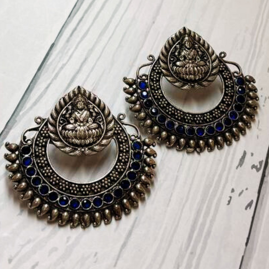 MAA-LAXMI BLUE EARRING