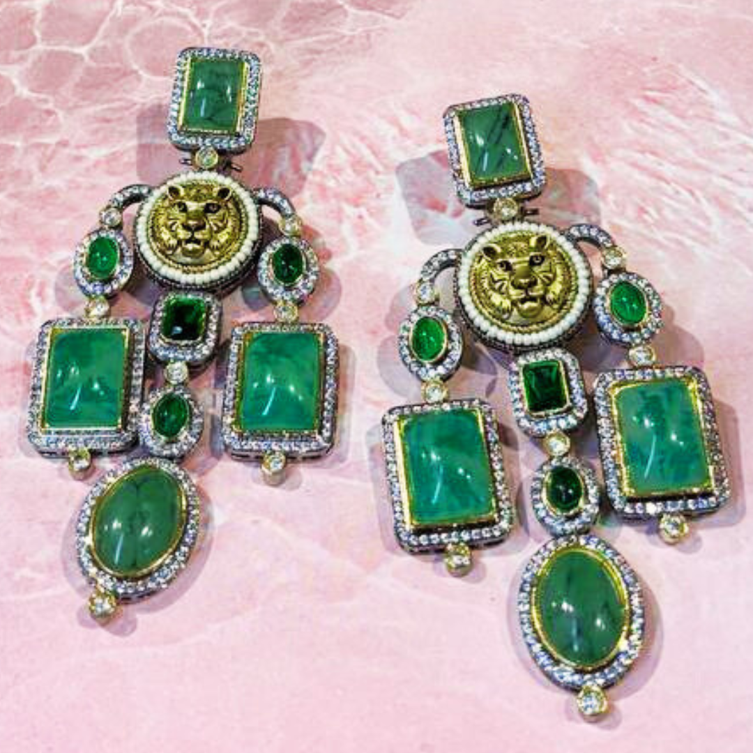 NAWABSHAHI EMERALD EARRINGS