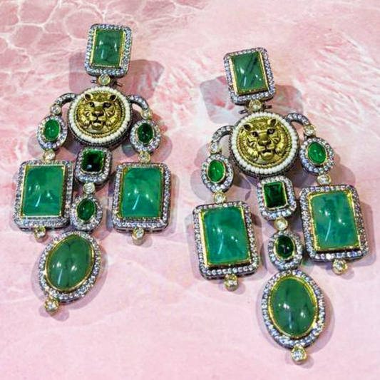 NAWABSHAHI EMERALD EARRINGS