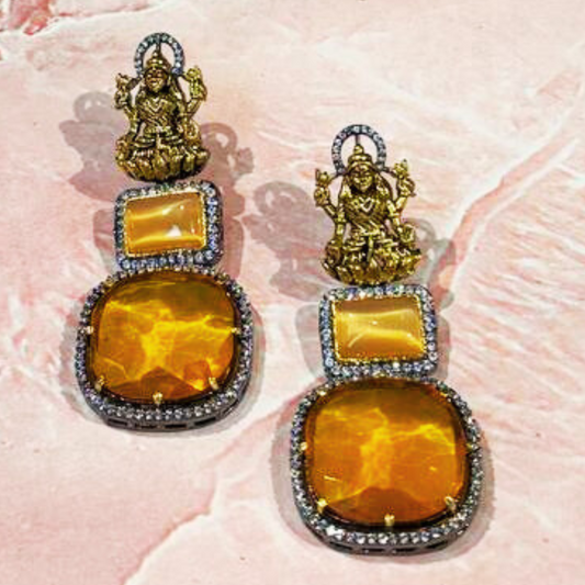 MAHALAXMI ORANGE EARRINGS