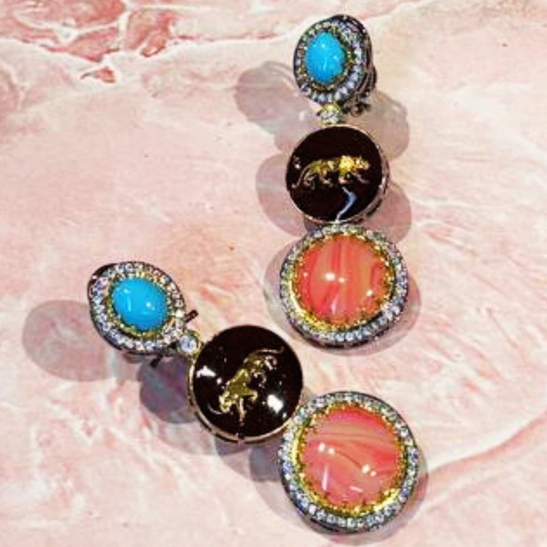 MOHE TURQUOISE-CO EARRINGS