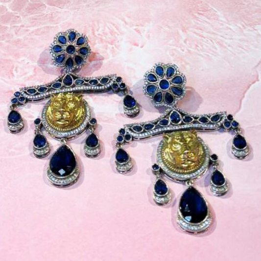MANJULA-BLUE EARRINGS