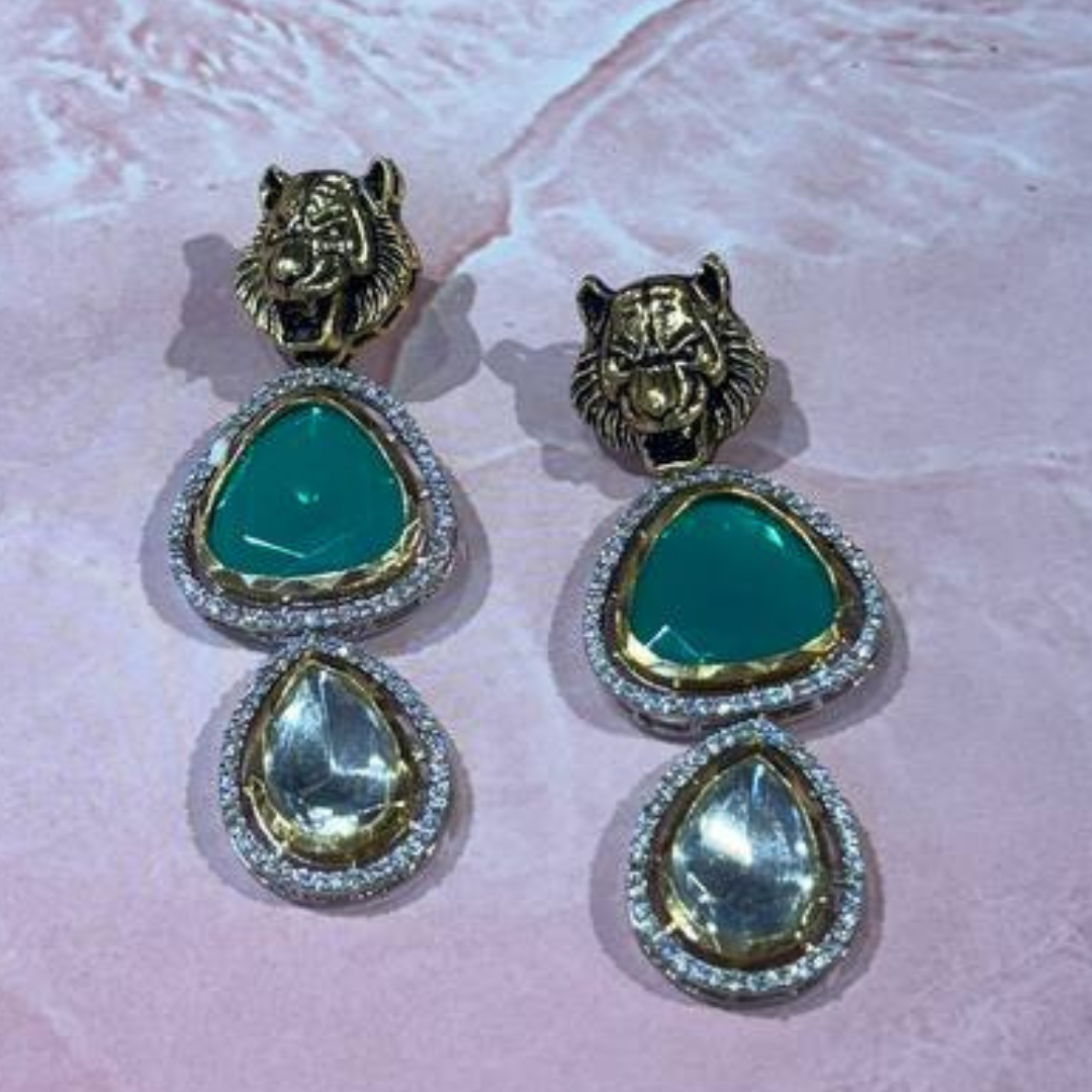 SHAGUN EMERALD EARRINGS