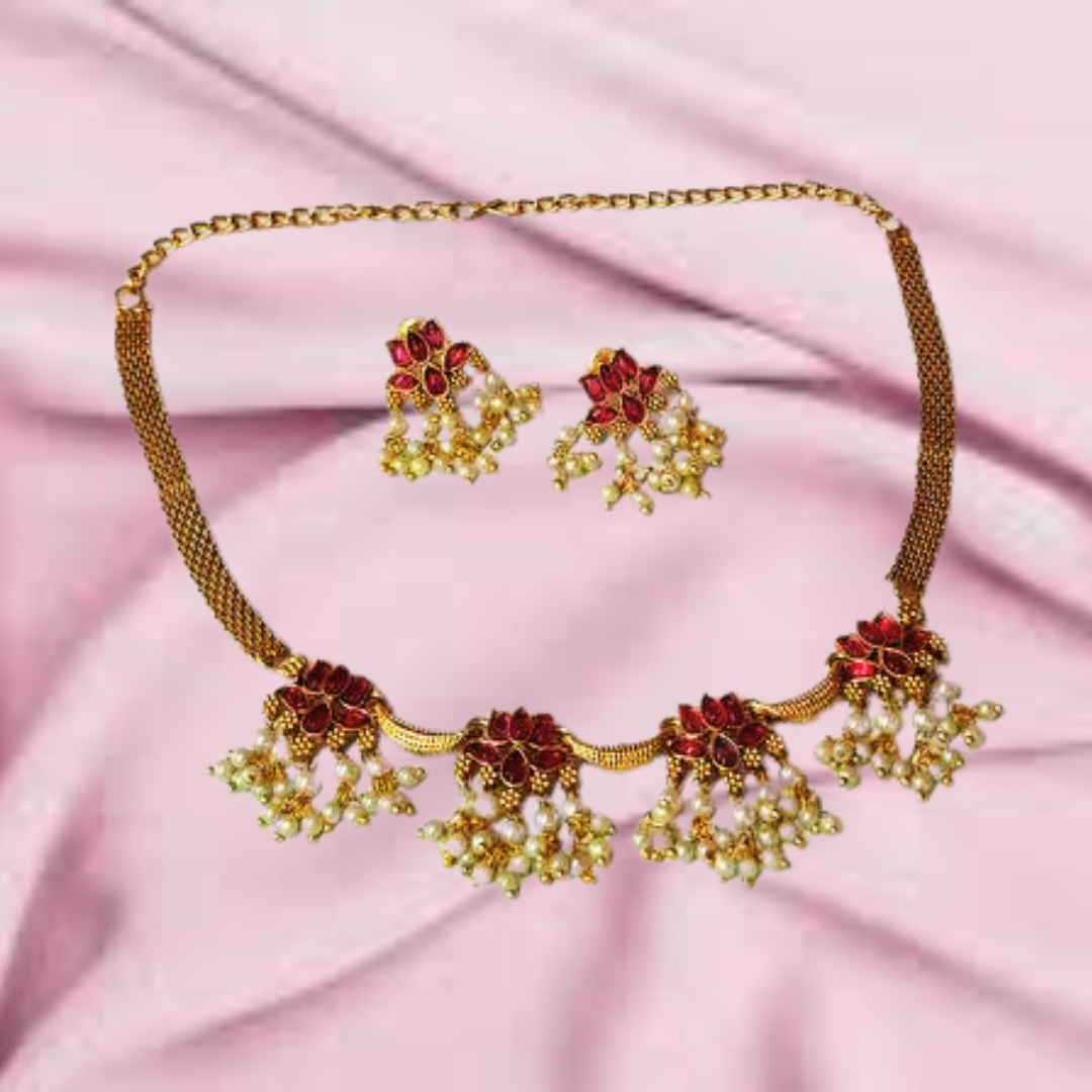 RED KAMLAYANI JEWELLERY SET