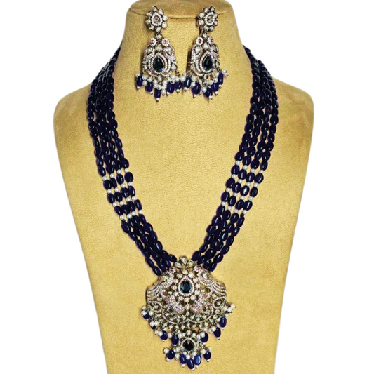URAVASHI BLUE(V)NECKLACE