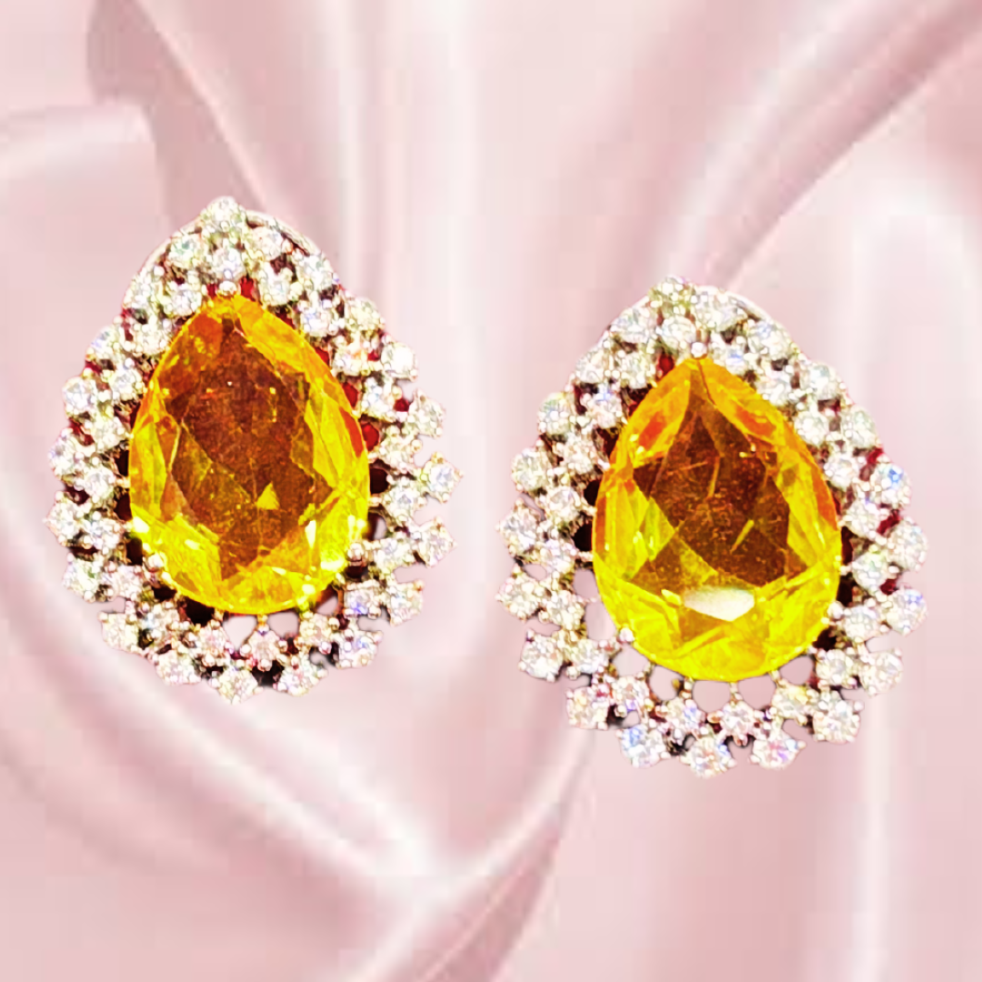 Golden yellow Terra stud earrings