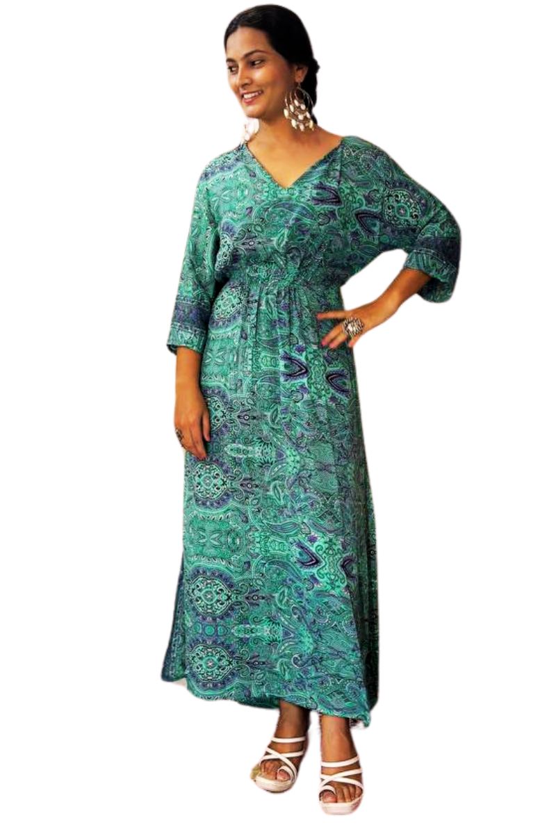NAZAM GREEN MAXI DRESS