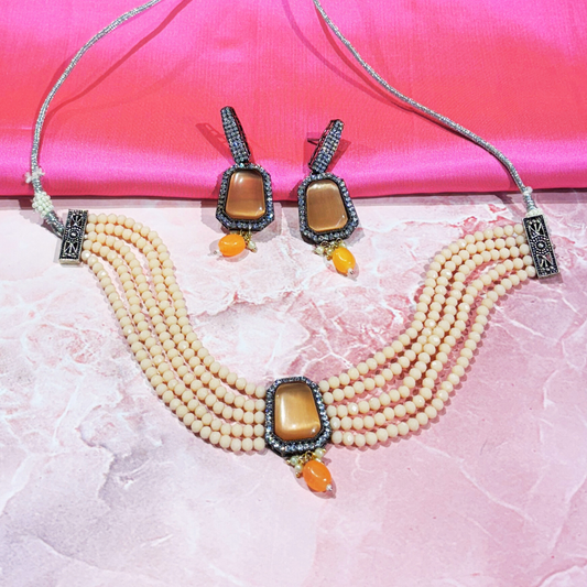 RUHI PEACH NECKLACE