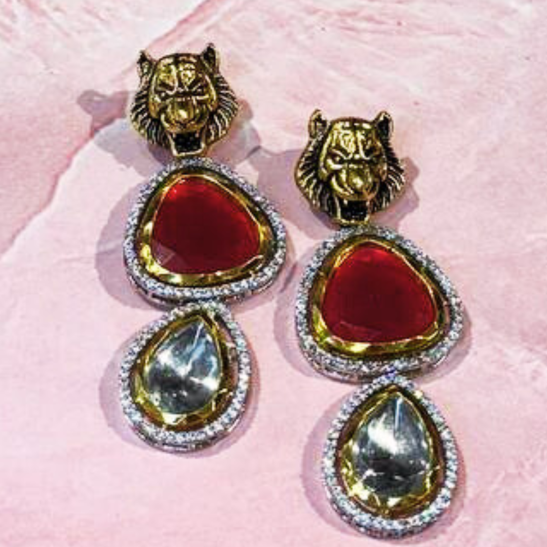 SHAGUN-RED EARRINGS