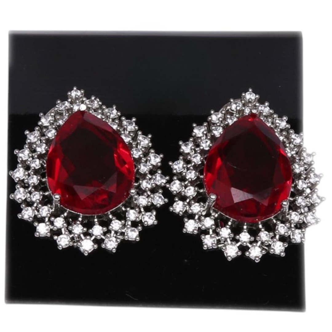 Red Terra stud earrings