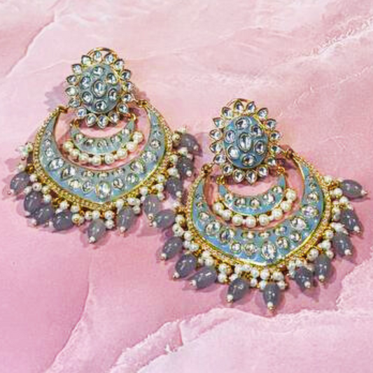GREY SURYA CHANDBALI EARRINGS