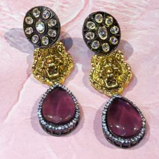 PIYASI WINE EARRINGS