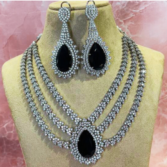 NOORJAHAAN  BLUE JEWELLERY SET