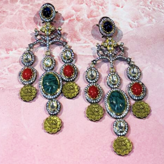 NAWABSHAHI BLUE-MU EARRINGS
