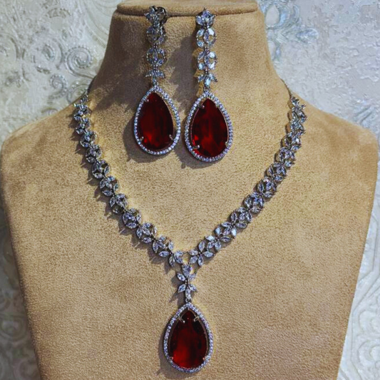 DEEPI RED JEWELLERY SET