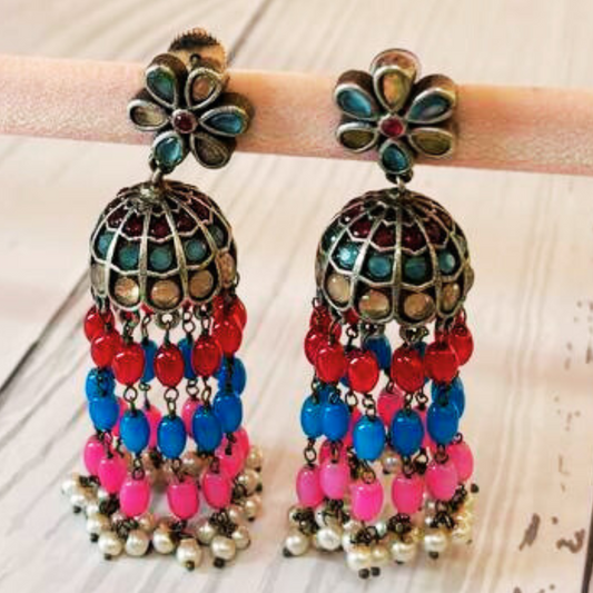 SHAMAA TURQUOISE-YELLOW EARRING