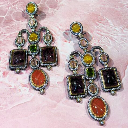 NAWABSHAHI-LEMON-MULTI EARRINGS