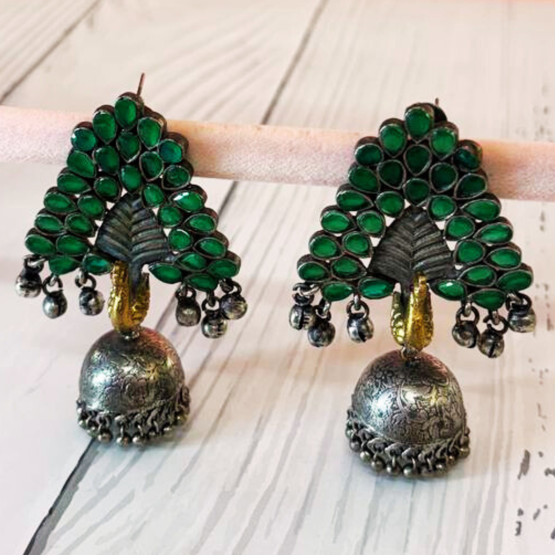 MAYUR GREEN EARRING