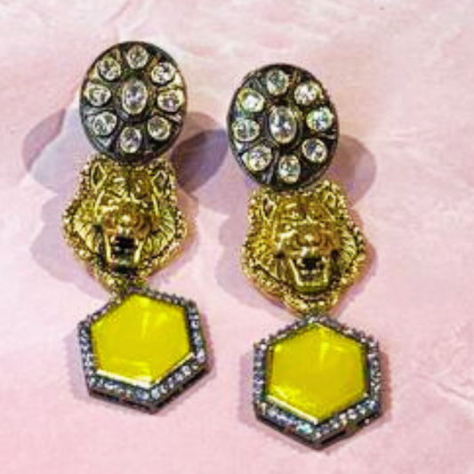 KAALI-YELLOW EARRINGS